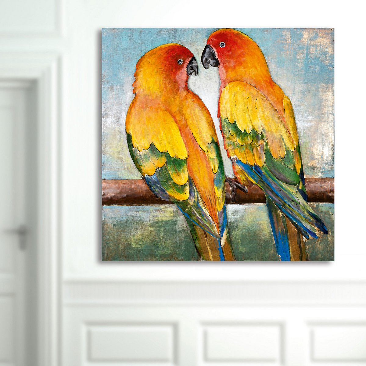 Metalen afbeelding "The Inseparables"