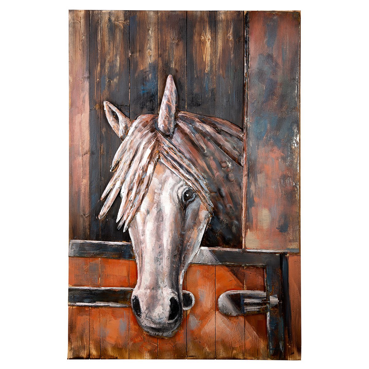 Metalen foto "Azteca" op hout