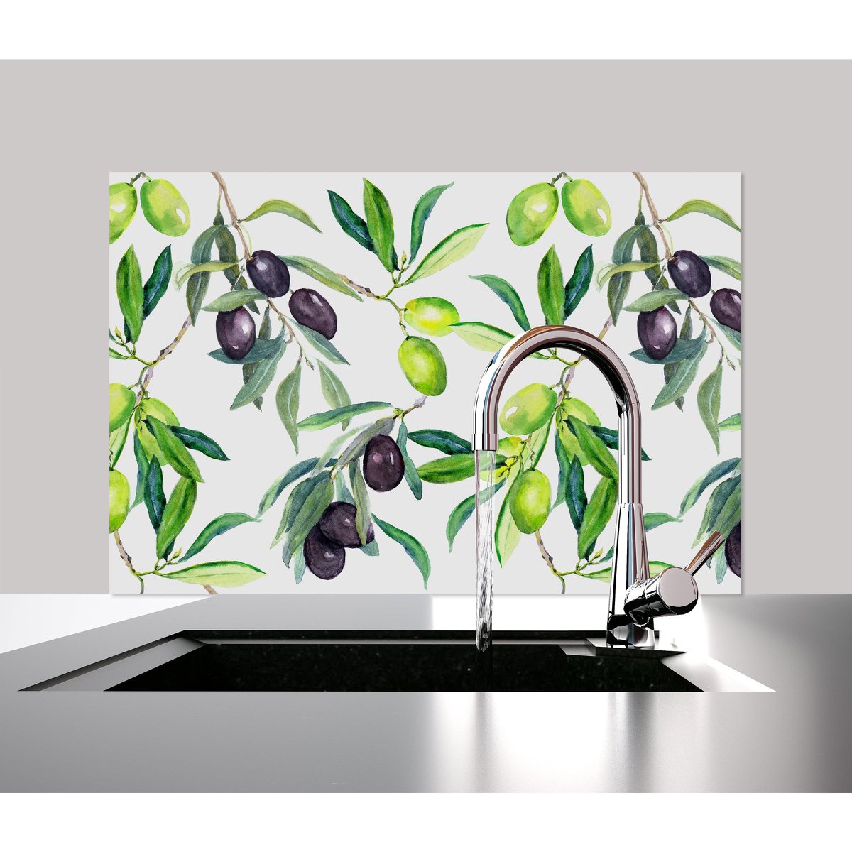 Splashback - Paarse en groene druiven