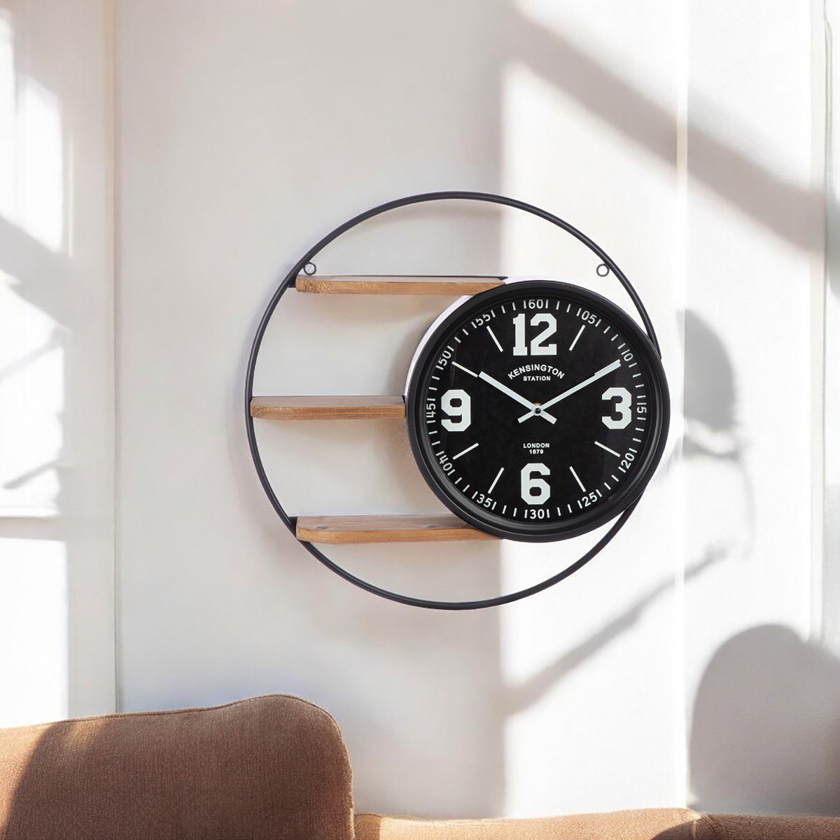 Ronde wandklok Klako, H.50 cm