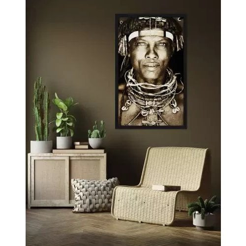 Gobelin geweven wandtapijt 75/125 Ovakakaona stam Angola WH1710 Uitgerekt