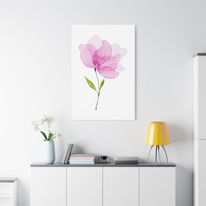 Pink Floral Wall Art Canvas - Elegant Flower Decor for Home and Office