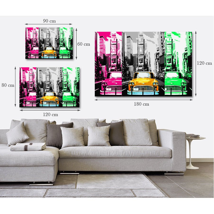 Acrylglas afbeelding - Grote stadsauto's