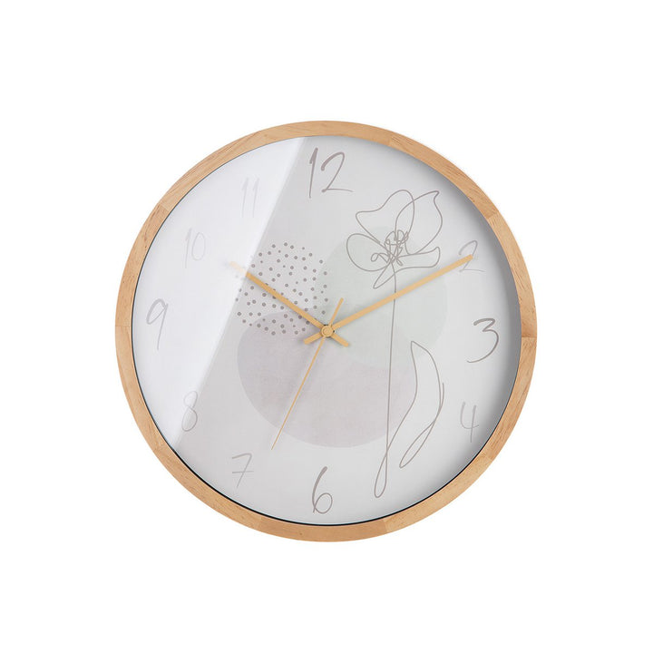 MDF wandklok "One Line Flower"