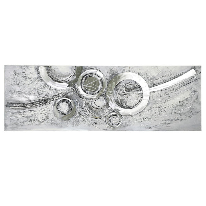 Aluminium/linnen schilderij "Cirkels"