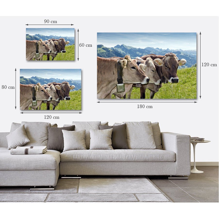 Afbeelding op acrylglas - Alpenwereldkoeien