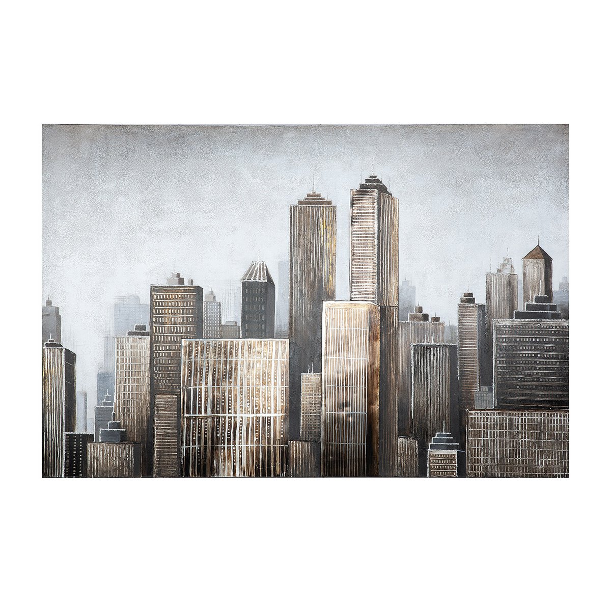 3D-foto "Big Apple" met aluminium elementen 150x100