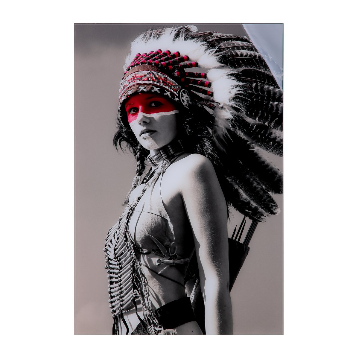 Acryl schilderij Indiaan "Yakara"