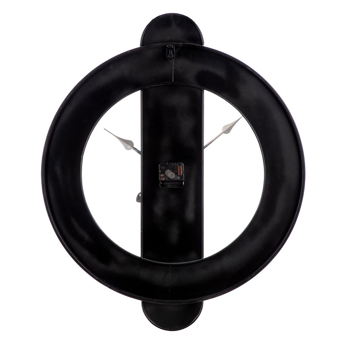 Wandklok Rond, zwart, wit H.70 cm