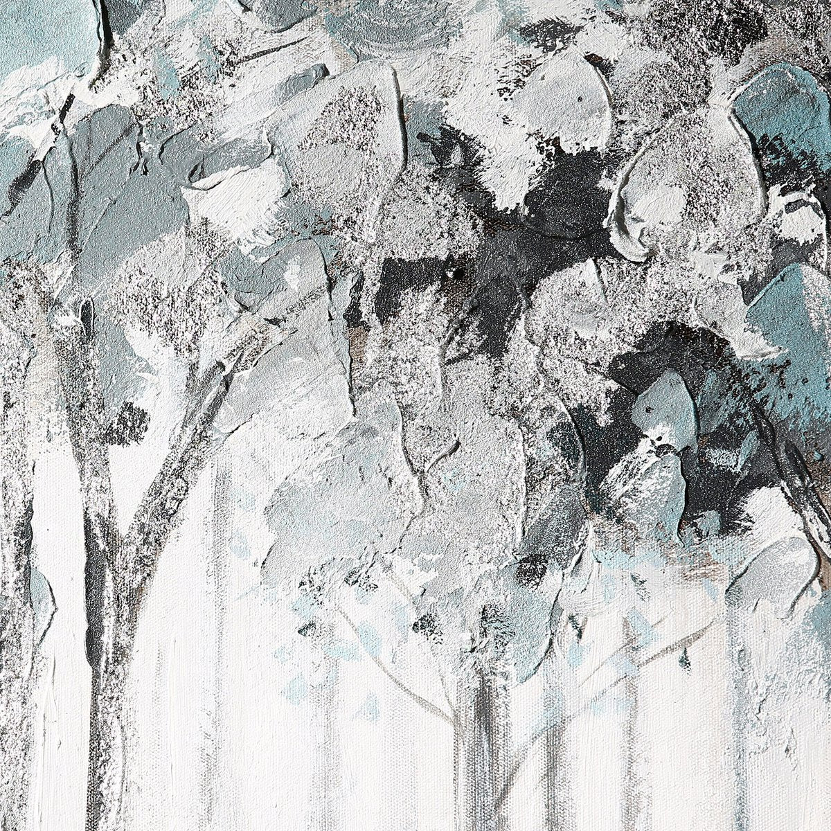 Kunststof/linnen foto "Allee" antiek zilveren lijst 180x50