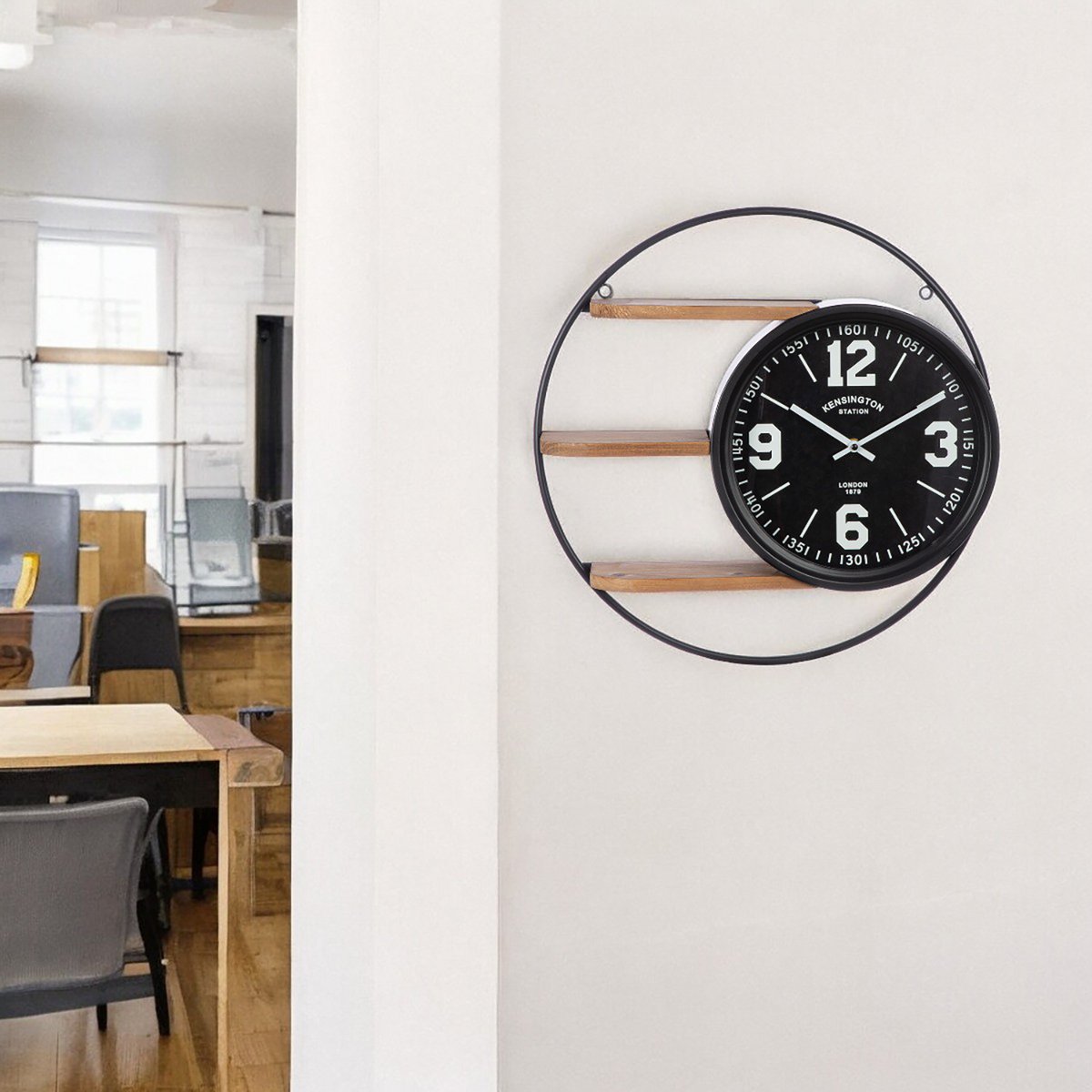 Ronde wandklok Klako, H.50 cm