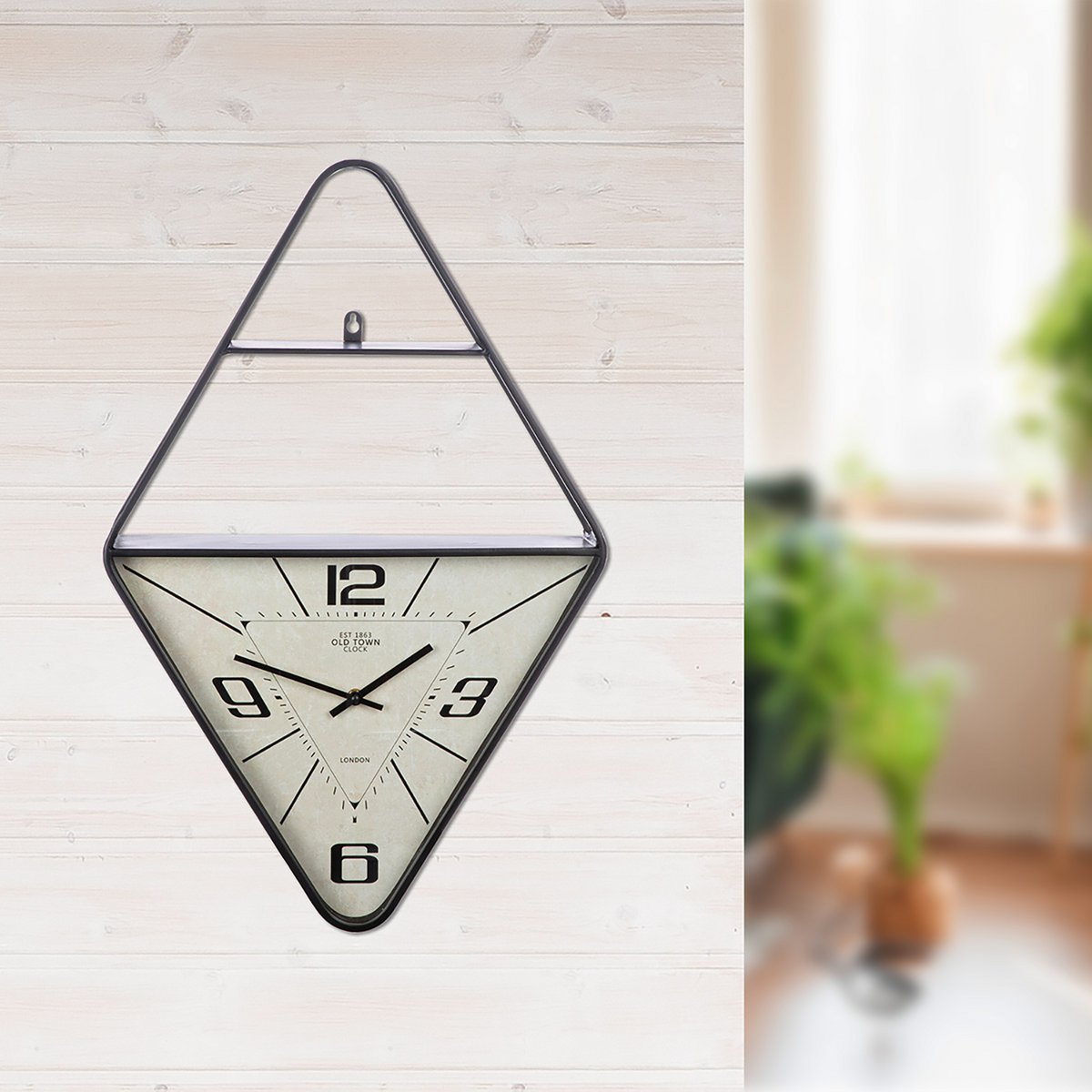 Wandklok diamant Kreale, hoogte 65 cm