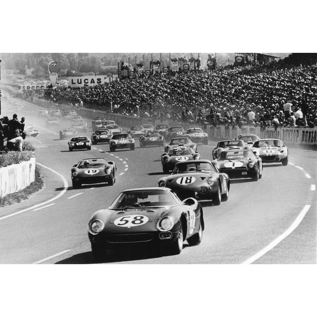 Acrylglasfoto - Start van de 24 uur van Le Mans