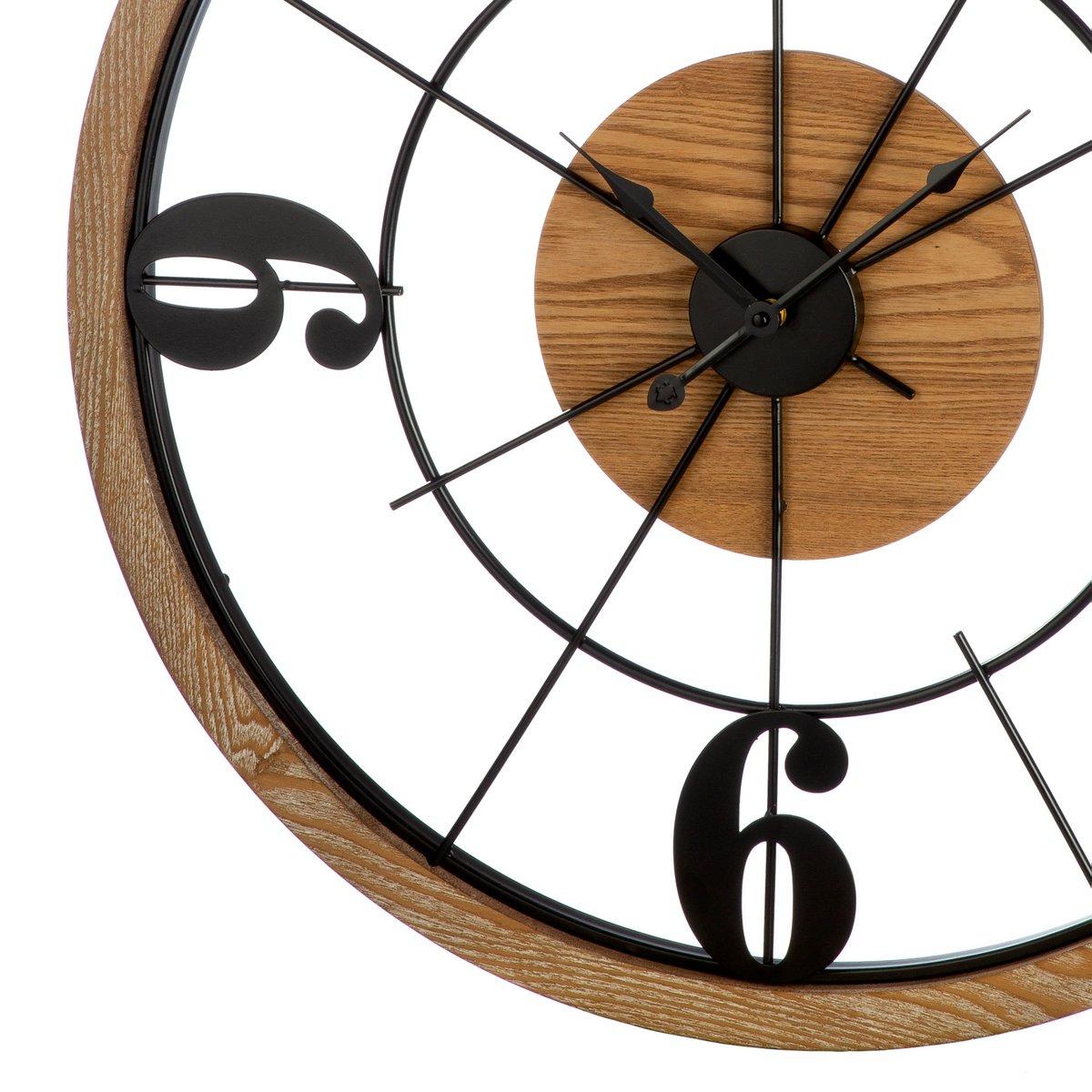 Wandklok voorzag zwart H. 70 cm, ve 1