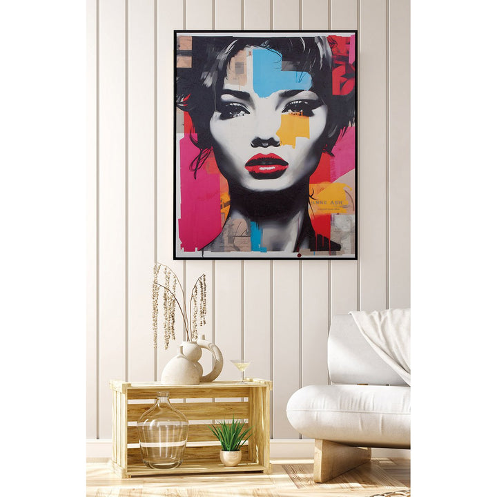 Afbeelding rechthoekige femme fatale veelkleurige H. 102 cm, ve 1