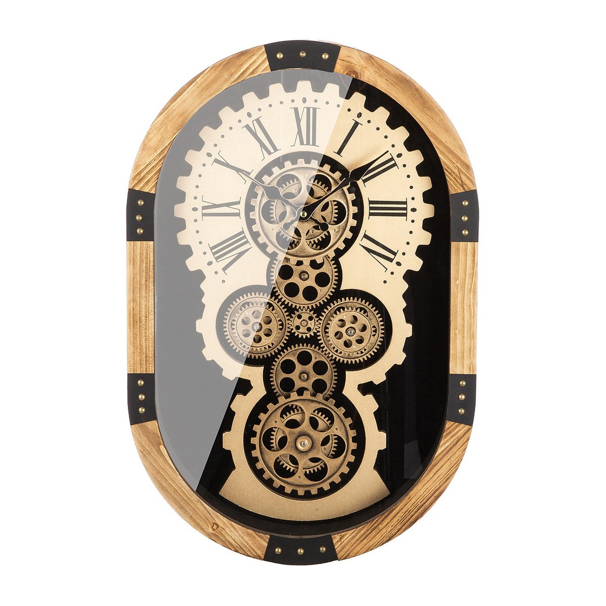 Wandklok ovaal Lado H.58 cm