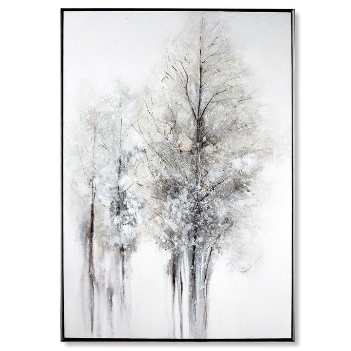 Hout/linnen schilderij "Dreamtrees" met lijst 70x100cm