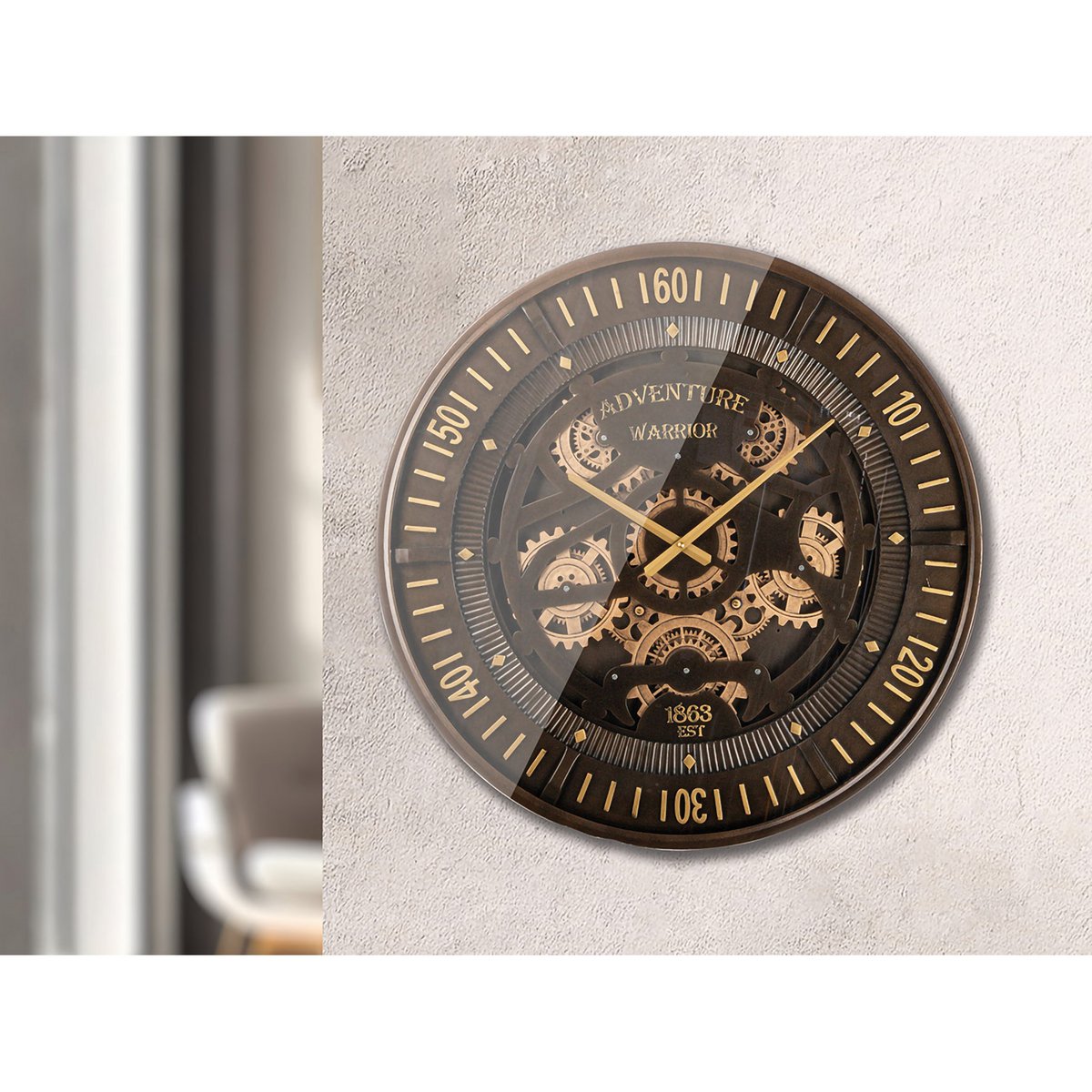 Wandklok rond Avento H.59 cm