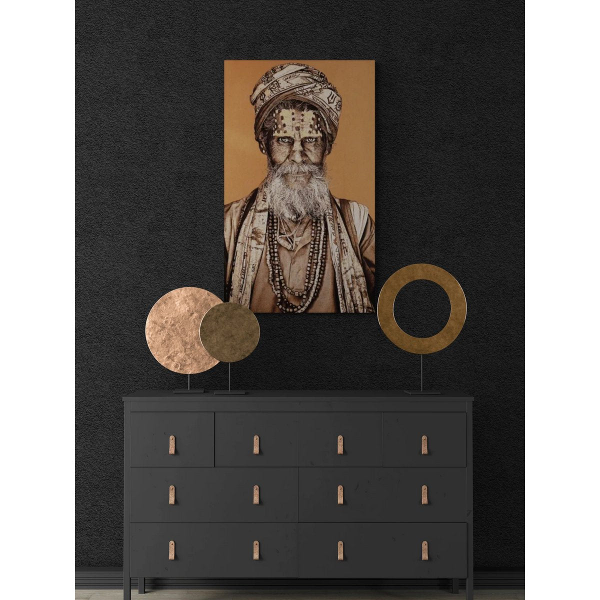 Gobelin geweven wandtapijt 75/125 Bandu Baba Zand WH1831 Uitgerekt