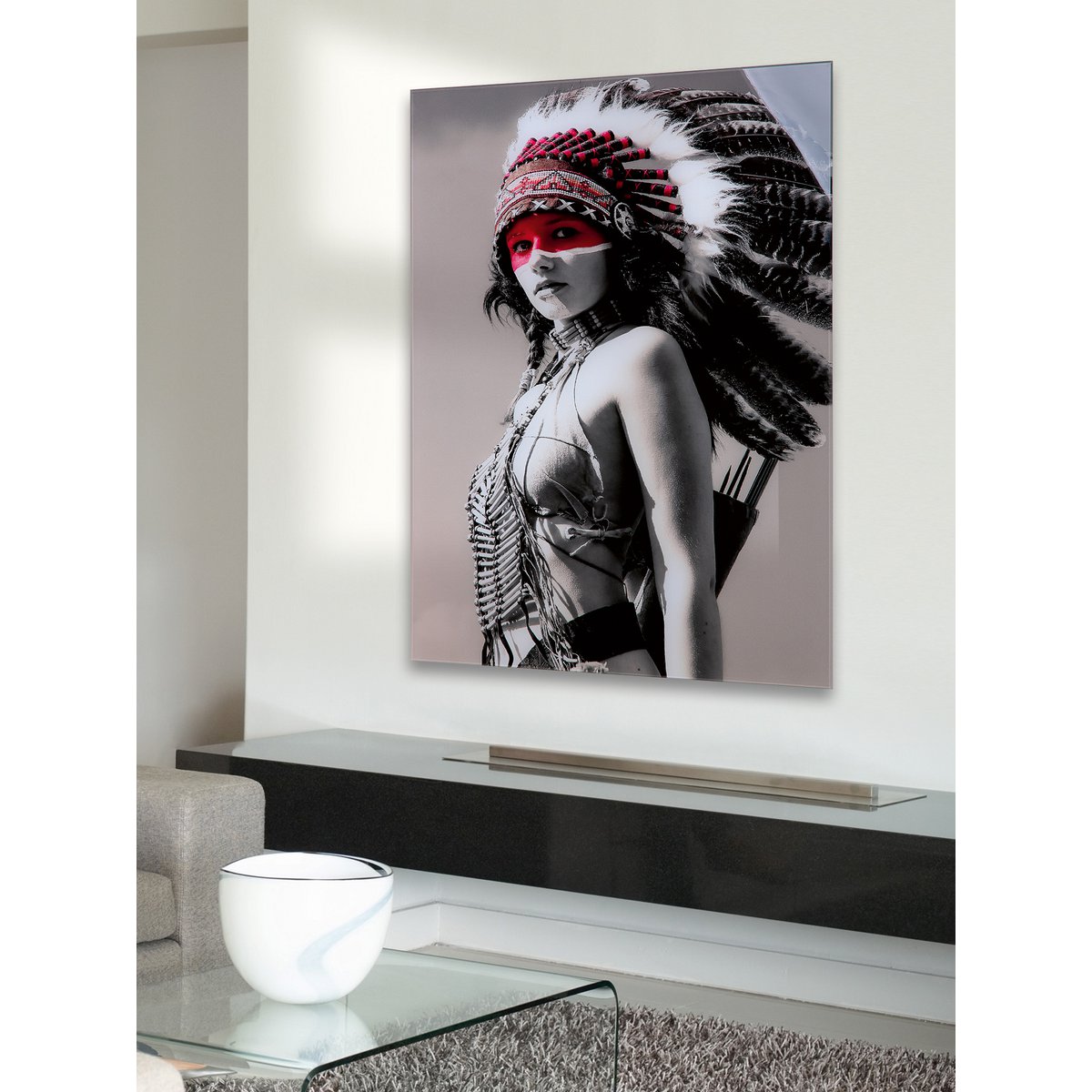 Acryl schilderij Indiaan "Yakara"