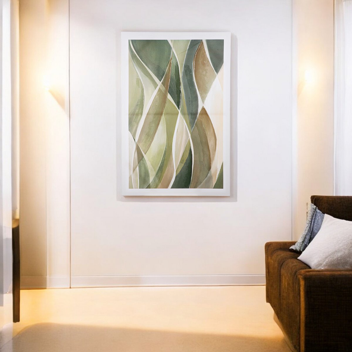 Rechthoekige afbeelding Verde, H.90 cm