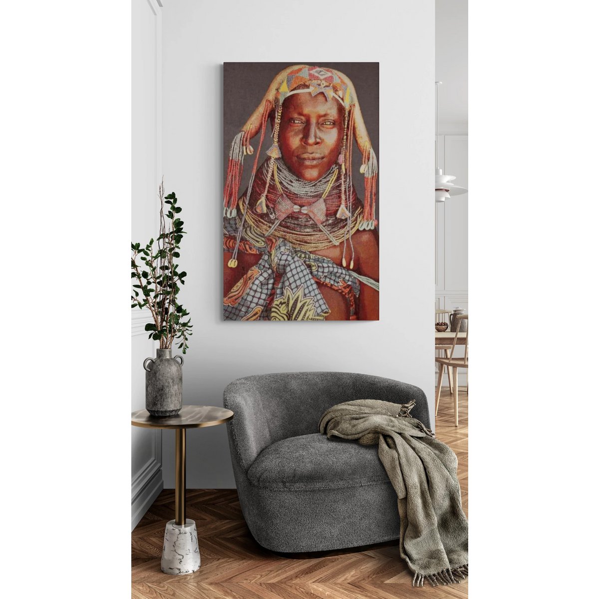 Gobelin geweven wandtapijt 75/125 Mumuhuila WH1701 Uitgerekt