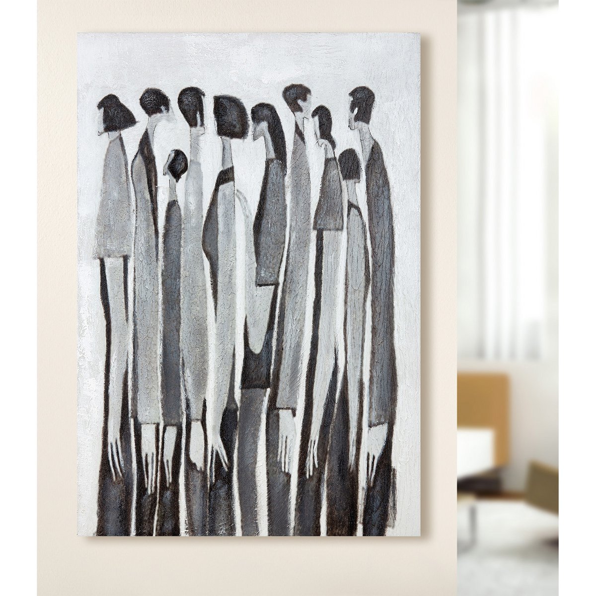 Hout/linnen schilderij "Melancholia"