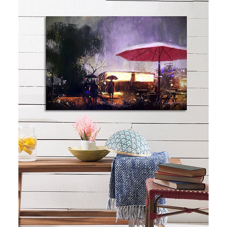 Canvasafdruk - Regen valt