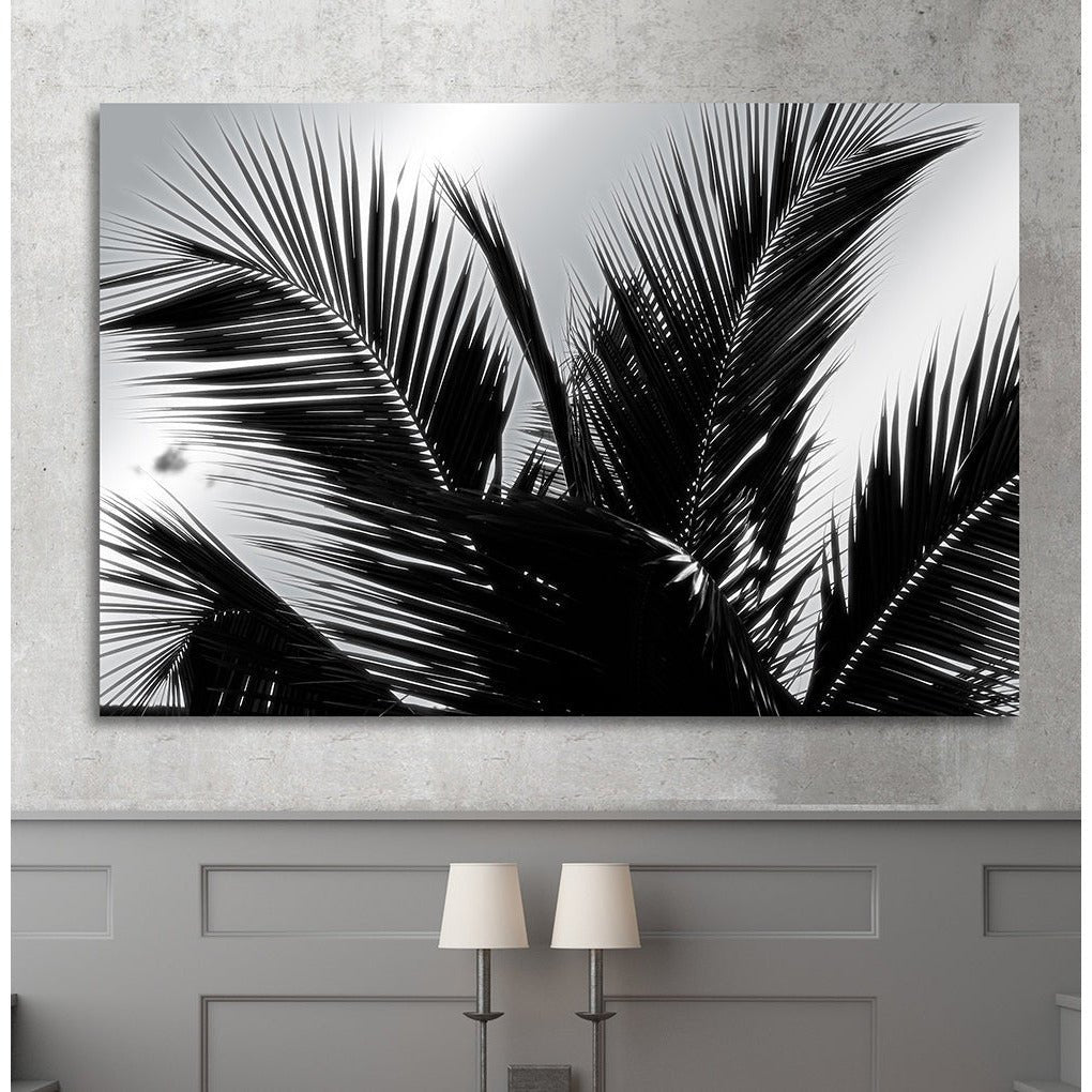 Aluminium foto - Palmboomdetail