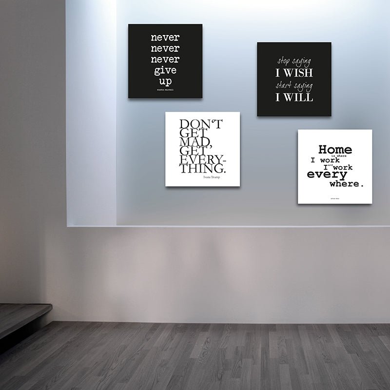 Canvasafdruk - Geef nooit