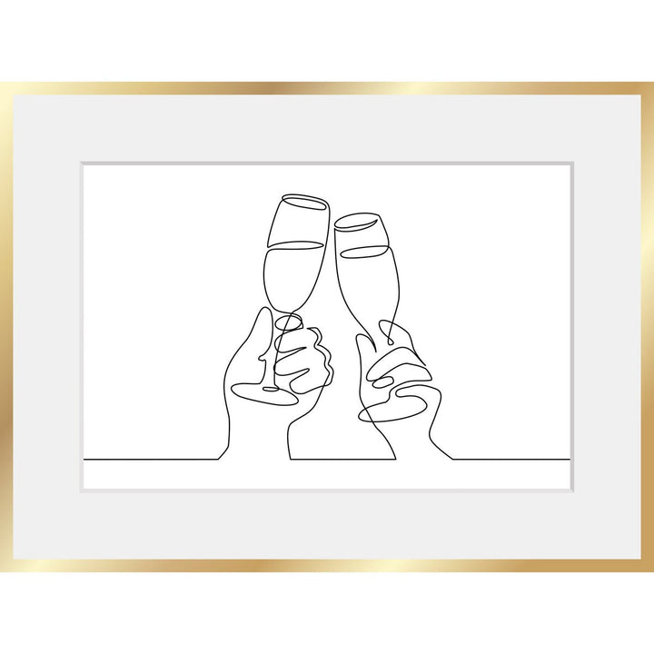 Rahmenbild - Champagneglas