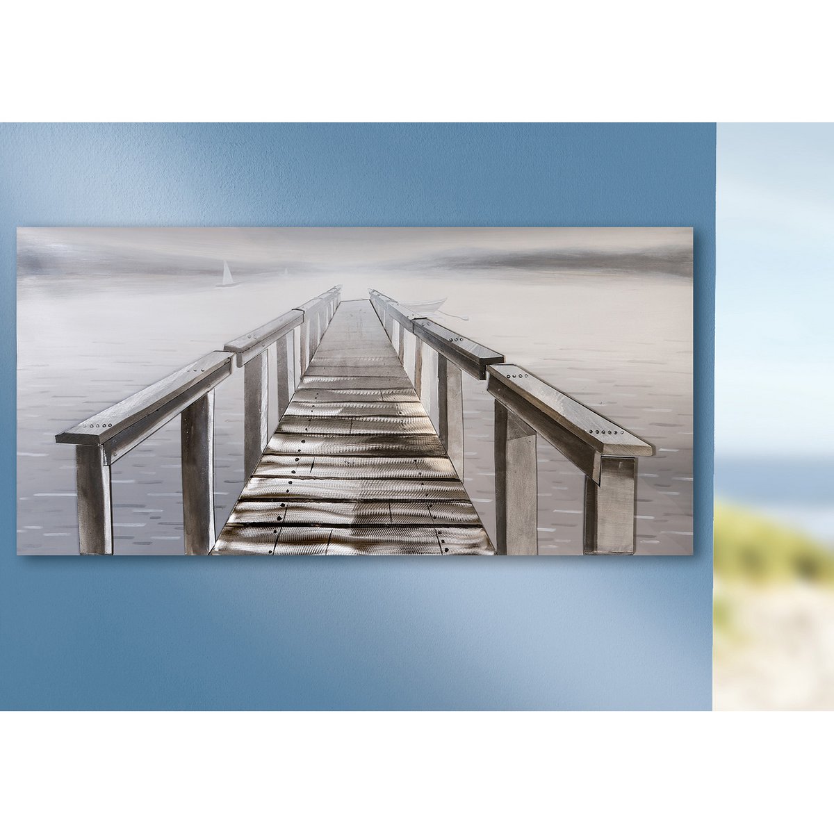 Aluminium 3D-foto "Bootdok" 150x75