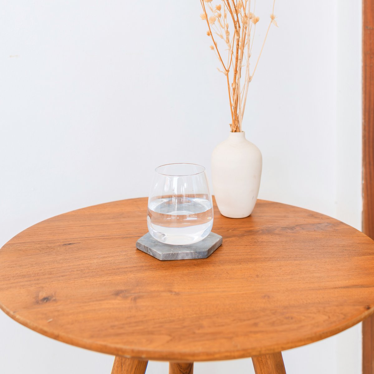 Marmeren onderzetters grijs – zeshoekige onderzetters voor mokken of glazen – handgemaakte onderzetters set van 4 of 8 INAI (grijs)