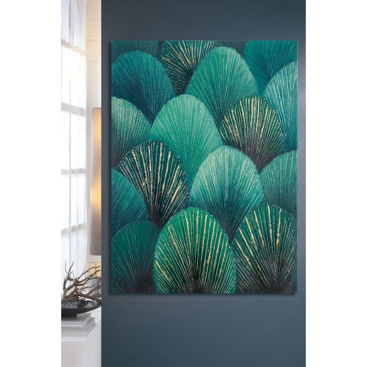 Hout/linnen schilderij "Montipora"