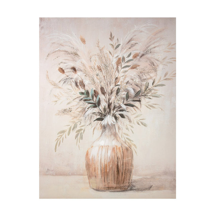 Hout/linnen schilderij "Boeket bloemen"