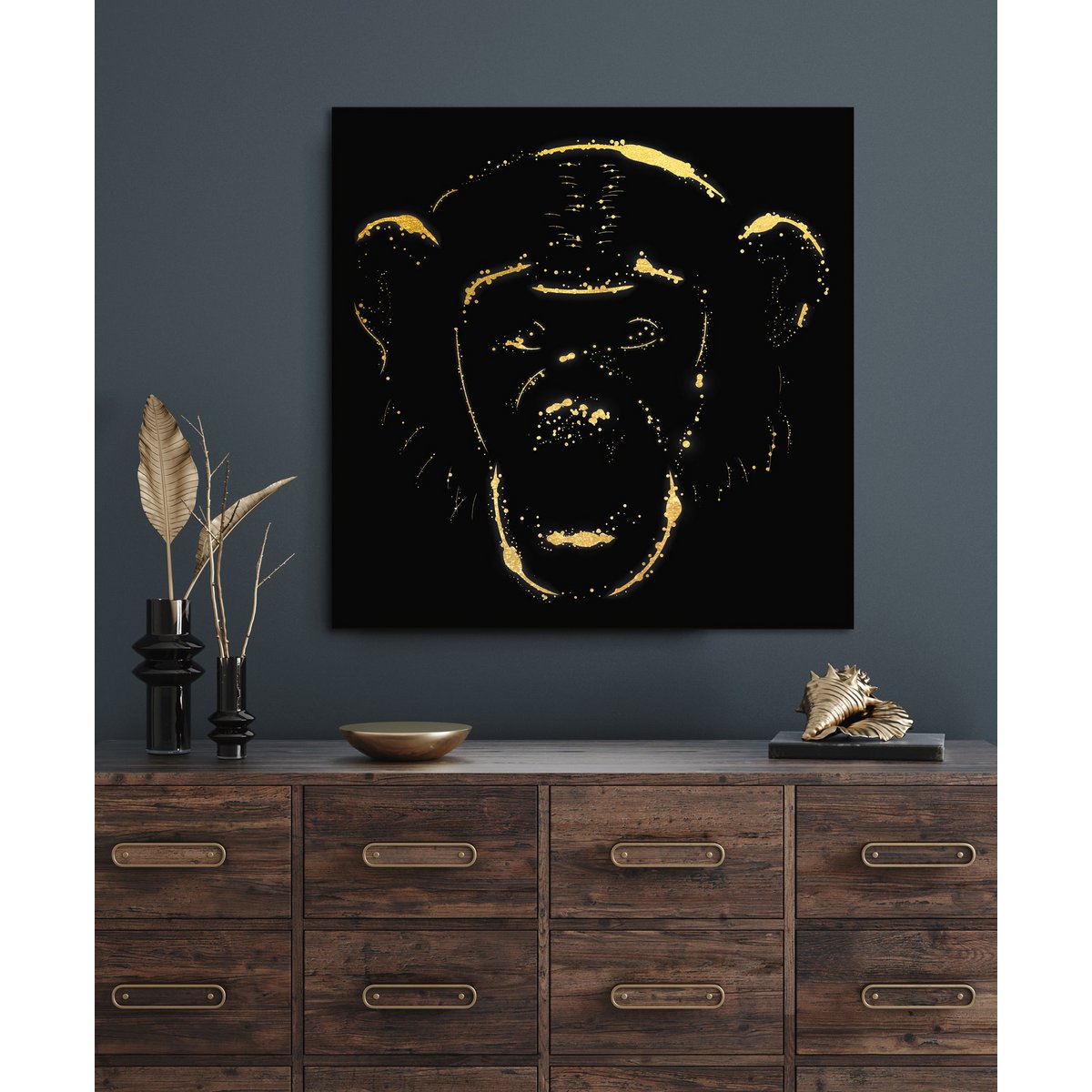 Bladgoud afbeelding - Aap