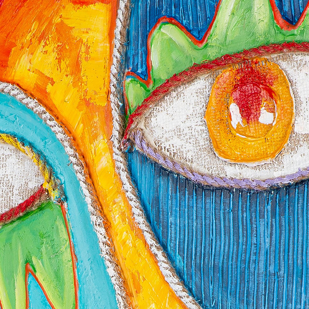 Afbeelding rechthoekig Visage, H.120 cm