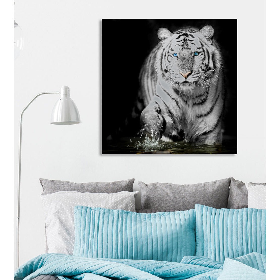 Aluminium foto - Blauwogige Tijger