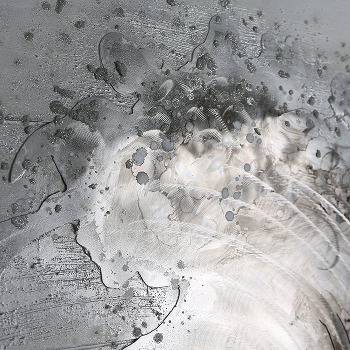 Foto "Surfer" wit/grijs/zilver 100x100