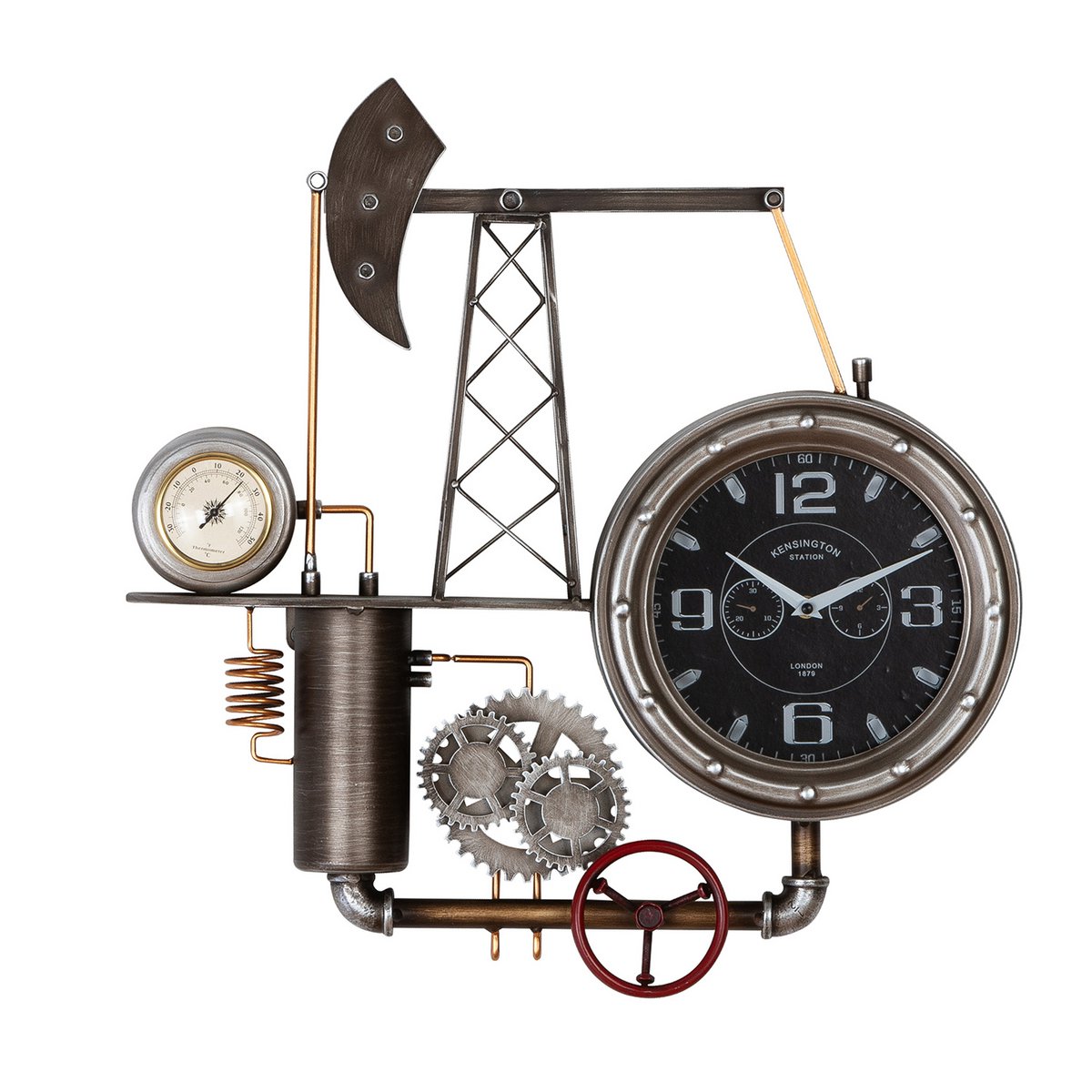 Wandklokolie transportbekleding toren zilver -gekleurd H. 56 cm, ve 1