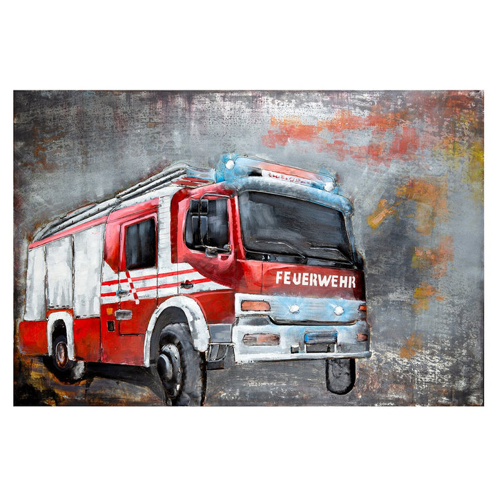 Metalen afbeelding "Brandweer"