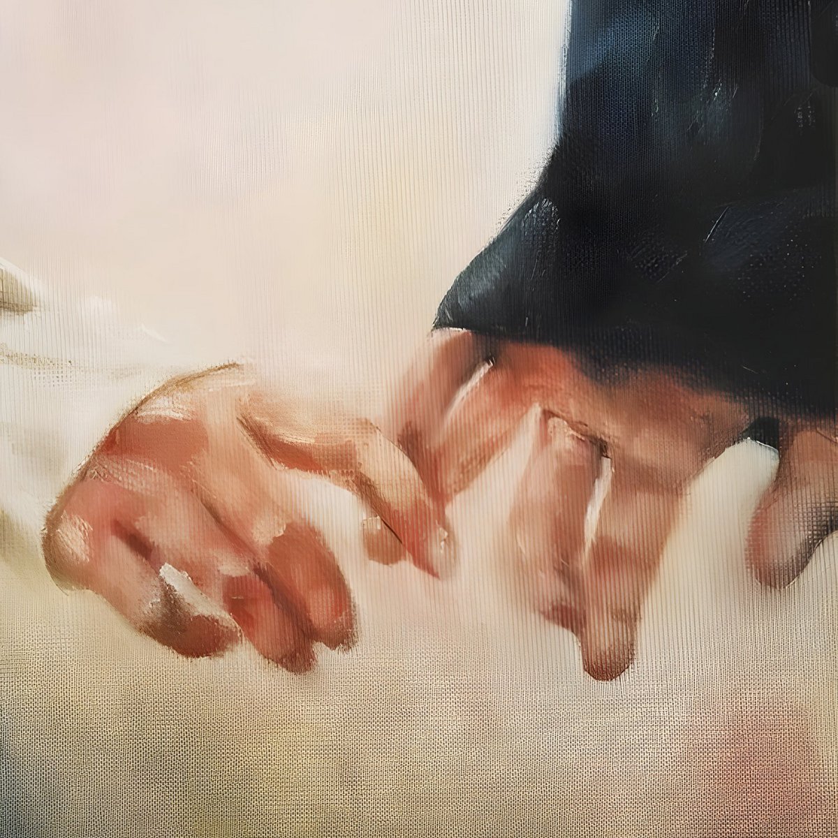 Canvasafdruk - Hand in hand