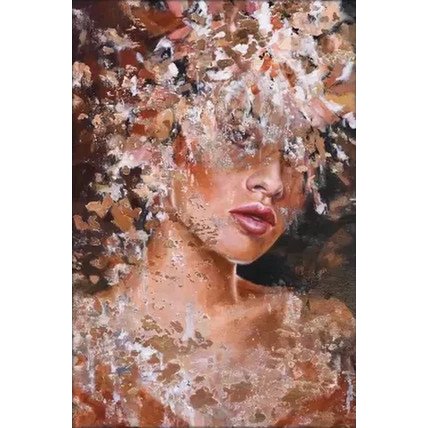 Mandy - Textielkunst opgespannen op een spieraam, niet ingelijst