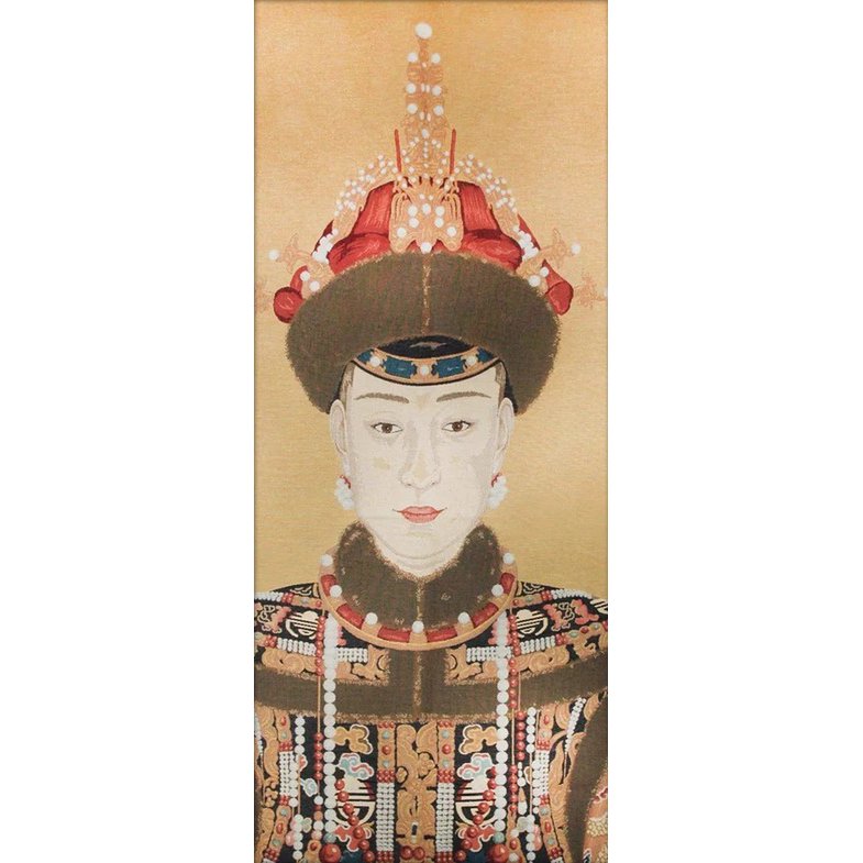 Gobelin geweven wandtapijt 60/145 Oriental Female WH0278 uitgerekt op draagbalk