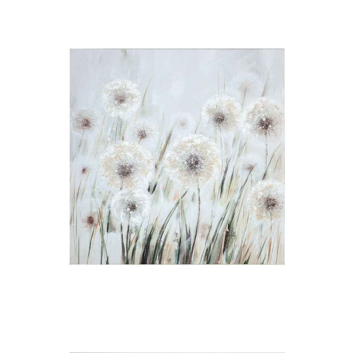 Hout/linnen schilderij "Paardebloemweide"