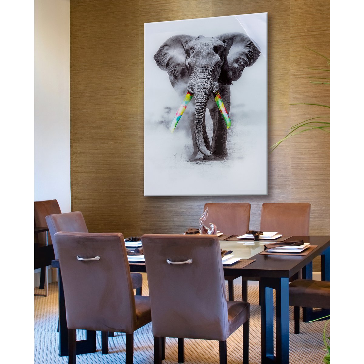 Acryl schilderij "Olifant"