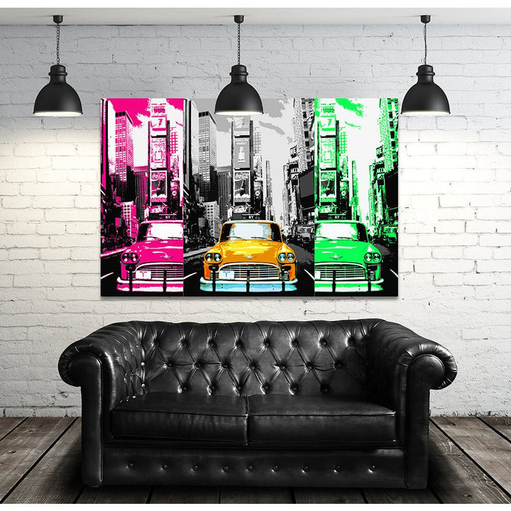 Acrylglas afbeelding - Grote stadsauto's