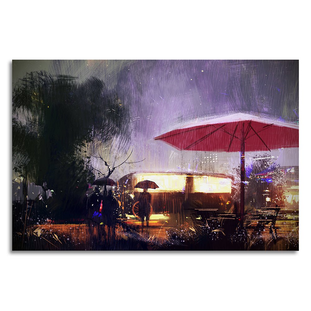 Canvasafdruk - Regen valt