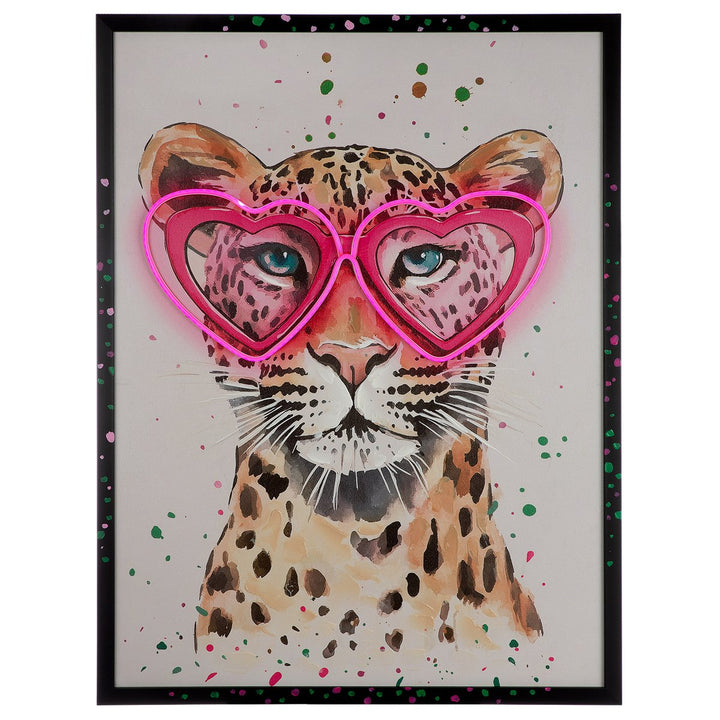 Afbeelding (LED) Rechthoekige Leo Love Multolored H. 83 cm, ve 1
