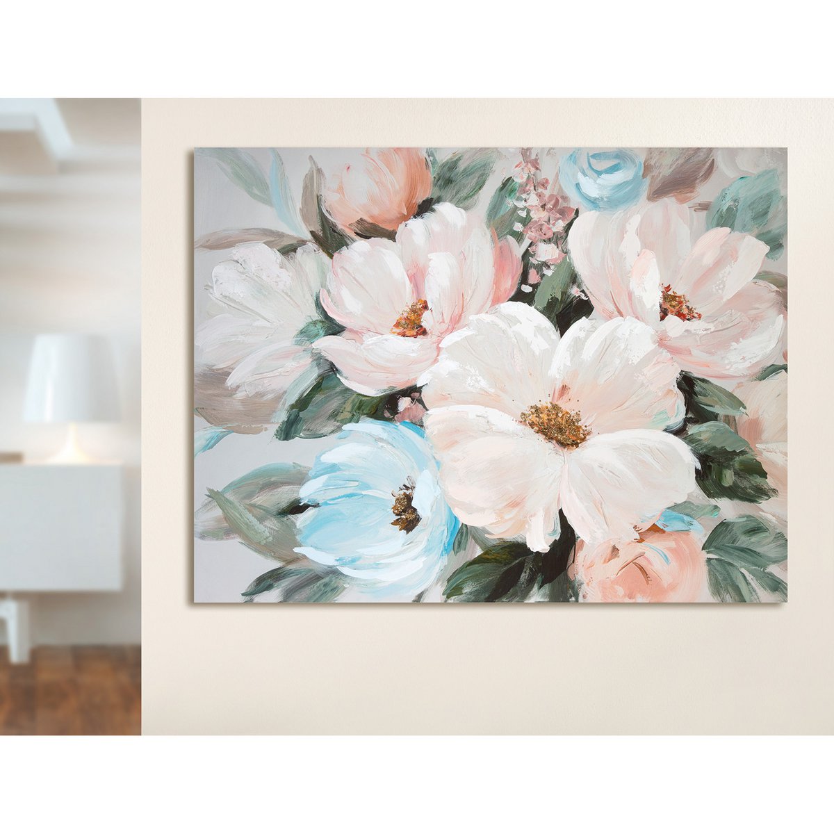 Hout/linnen schilderij "Flores"